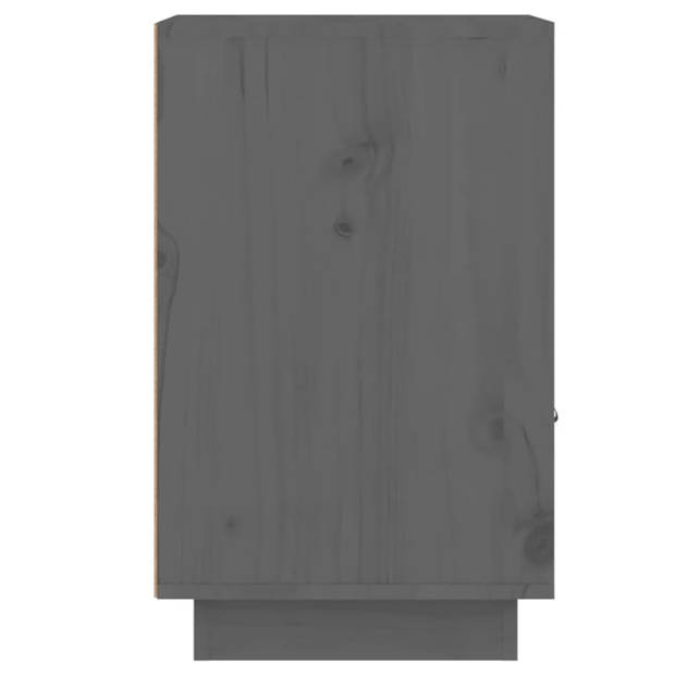 vidaXL Nachtkastjes 2 st 40x34x55 cm massief grenenhout grijs