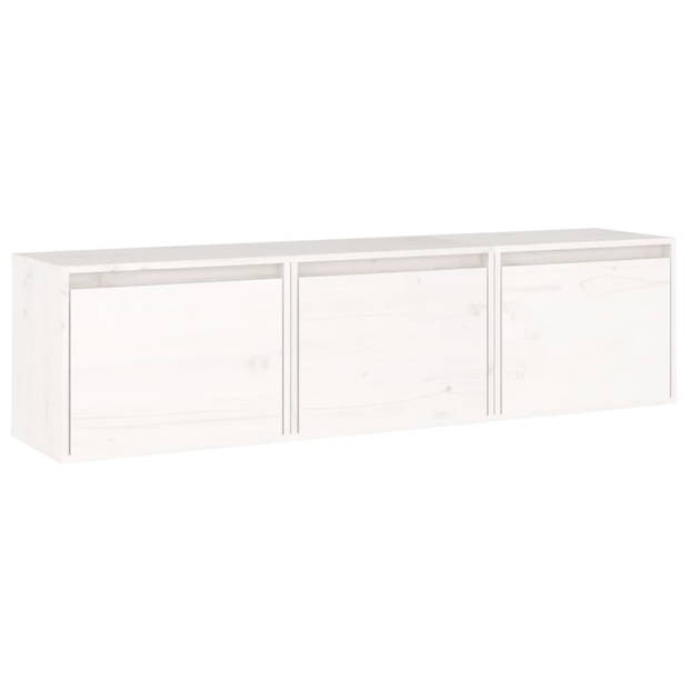 The Living Store TV-meubel - klassiek design - hangkast - 45 x 30 x 35 cm - massief grenenhout