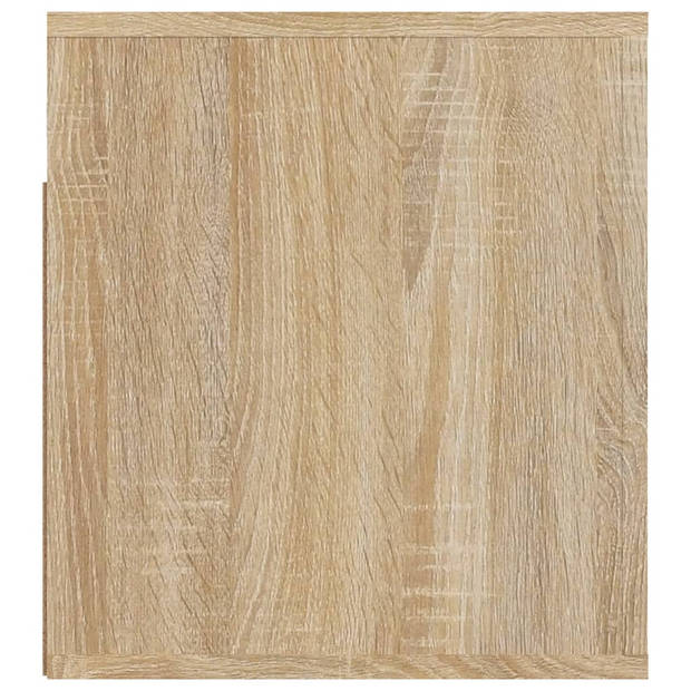 The Living Store wandnachtkastjes Sonoma eiken - set van 2 - 50x36x40cm - duurzaam bewerkt hout