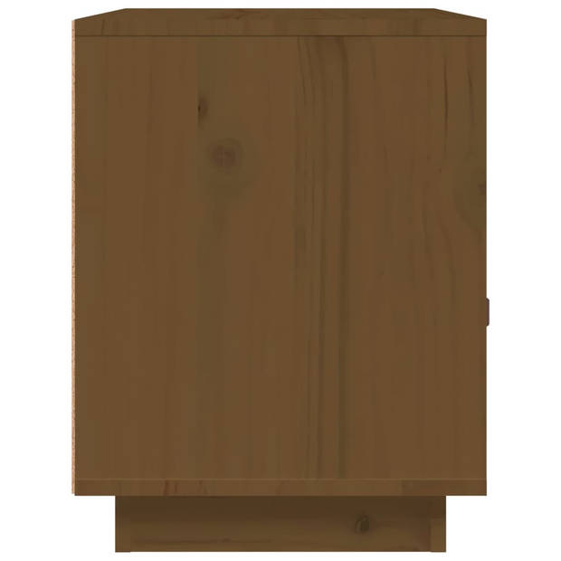 vidaXL Nachtkastje 40x34x45 cm massief grenenhout honingbruin