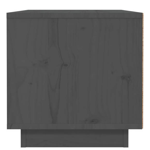 vidaXL Nachtkastje 40x34x35 cm massief grenenhout grijs