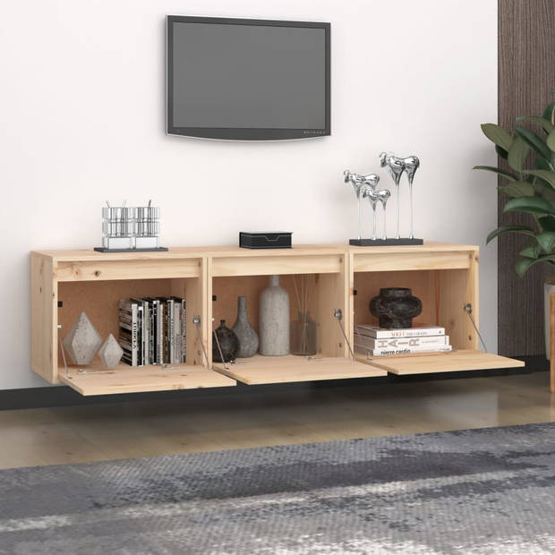 The Living Store TV-meubel - Grenenhout - 45x30x35 cm - Klassiek design
