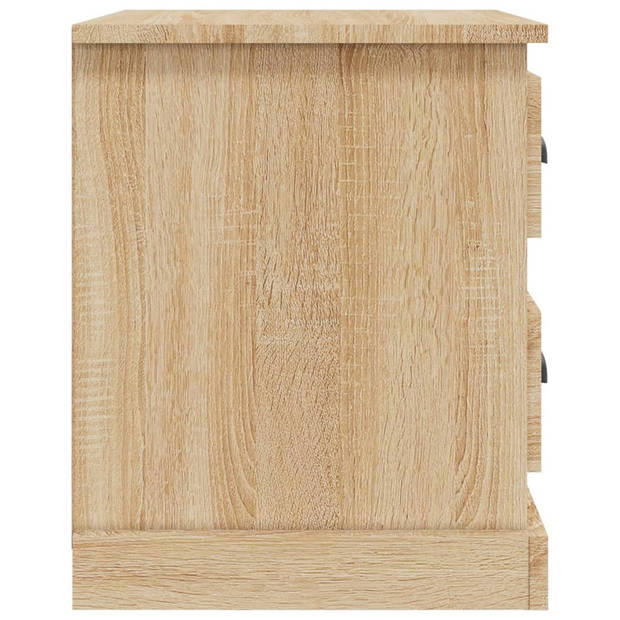 vidaXL Nachtkastje 39x39x47,5 cm bewerkt hout sonoma eikenkleurig