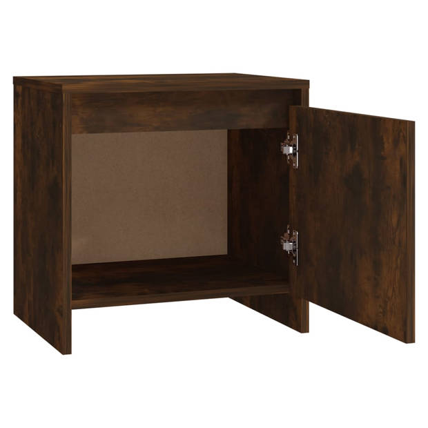 vidaXL Nachtkastjes 2 st 45x34x44,5 cm bewerkt hout gerookt eikenkleur