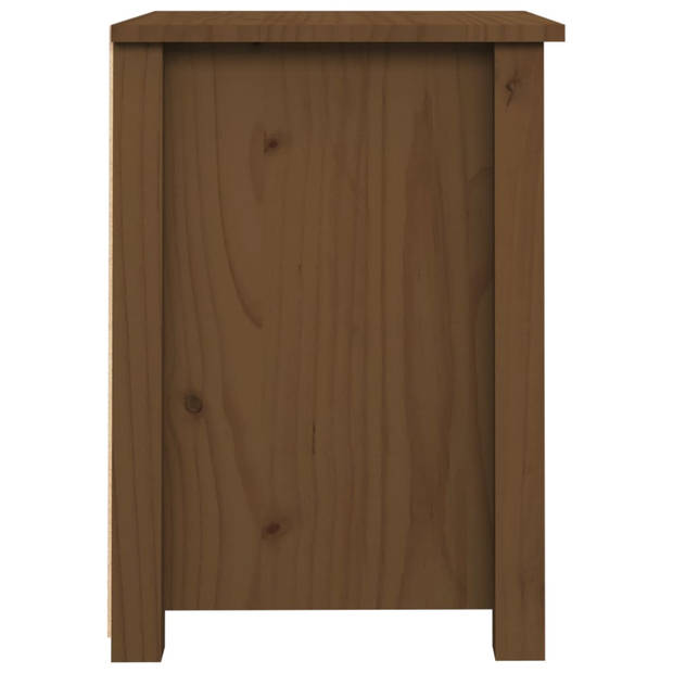 vidaXL Nachtkastjes 2 st 40x35x49 cm massief grenenhout honingbruin