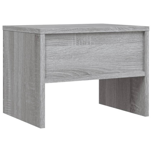 vidaXL Nachtkastje 40x30x30 cm bewerkt hout grijs sonoma eikenkleurig