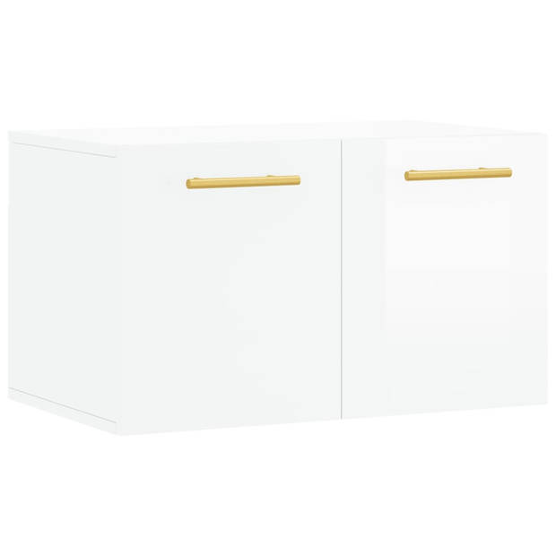 The Living Store Wandkast - Hoogglans wit - 60 x 36.5 x 35 cm - Duurzaam bewerkt hout