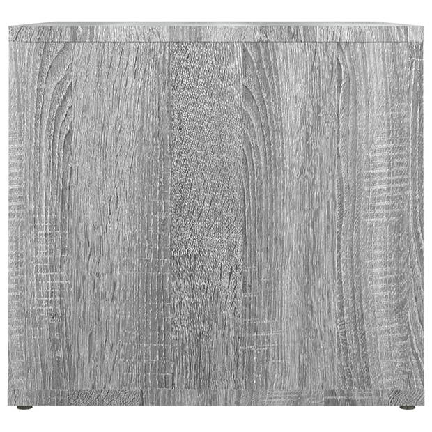 vidaXL Nachtkastje 41x40x36 cm bewerkt hout grijs sonoma eikenkleur