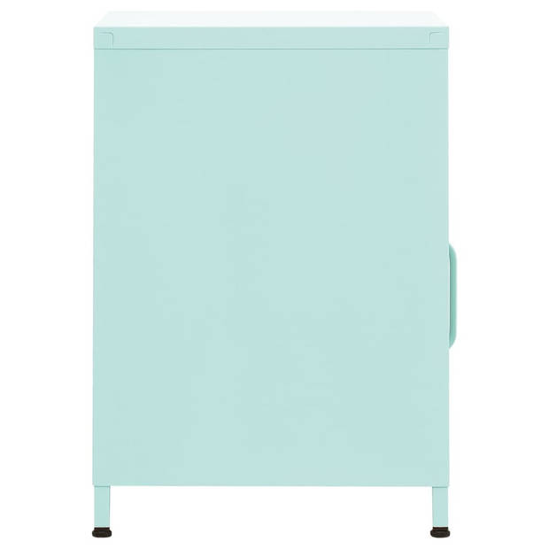 The Living Store Bedkastjes - Moderne charme - Staal - 35x35x51cm - Mint