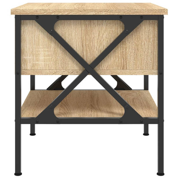 vidaXL Nachtkastjes 2 st 40x42x45 cm bewerkt hout sonoma eikenkleurig