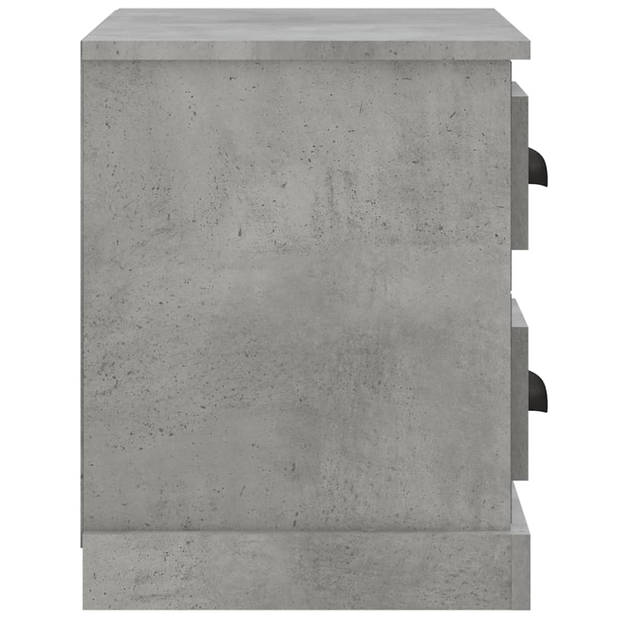 vidaXL Nachtkastje 60x35,5x45 cm betongrijs