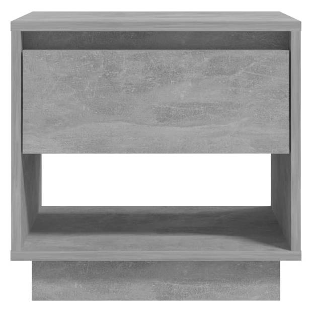 vidaXL Nachtkastjes 2 st 45x34x44 cm bewerkt hout betongrijs