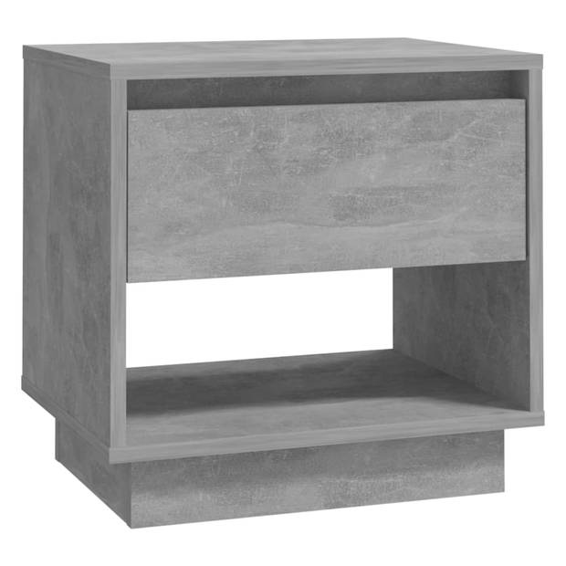 vidaXL Nachtkastjes 2 st 45x34x44 cm bewerkt hout betongrijs