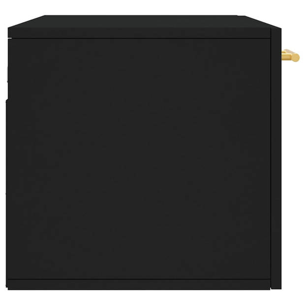 vidaXL Wandkast 80x36,5x35 cm bewerkt hout zwart