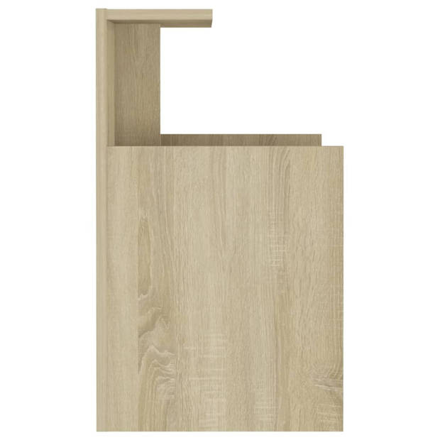 vidaXL Nachtkastje 40x35x60 cm bewerkt hout sonoma eikenkleurig