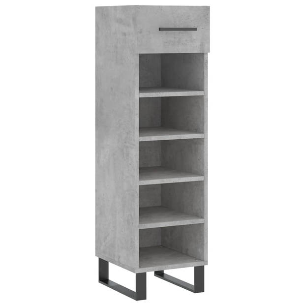 The Living Store Schoenenkast - Betongrijs - 30 x 35 x 105 cm - Hoge kwaliteit