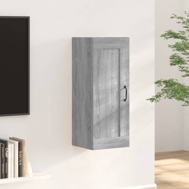 The Living Store Hangkast Sonoma Eiken - Wandgemonteerd - 35 x 34 x 90 cm