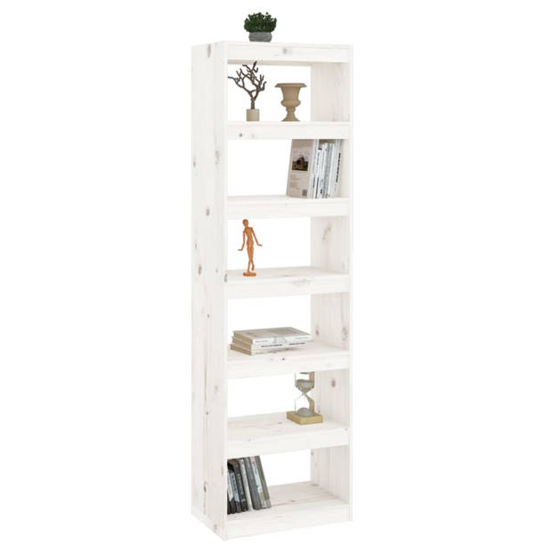 The Living Store Boekenkast Grenenhout - 60x30x199.5 cm - Wit