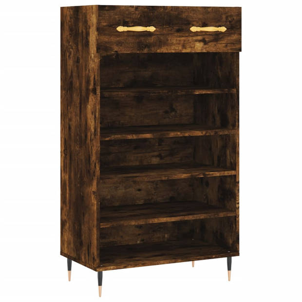 The Living Store Schoenenkast - Smoked Oak - 60 x 35 x 105 cm - Duurzaam materiaal