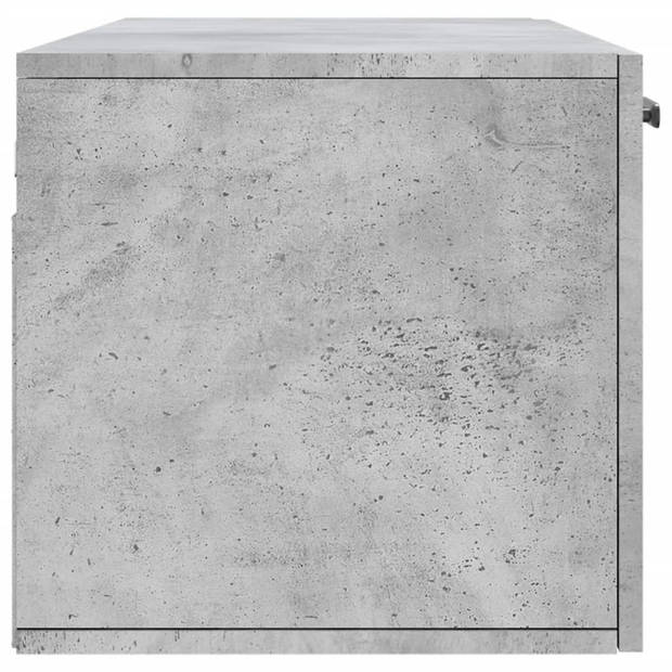 The Living Store Wandkast Betongrijs - 100x36.5x35 cm - Decoratieve opbergkast - Duurzaam materiaal