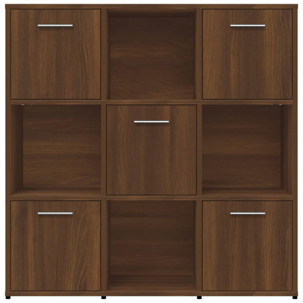 vidaXL Boekenkast 90x30x90 cm bewerkt hout bruin eikenkleur