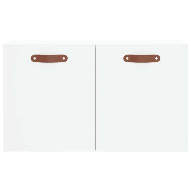 The Living Store Wandkast - Wandgemonteerde opbergkast - 60 x 36.5 x 35 cm - Wit