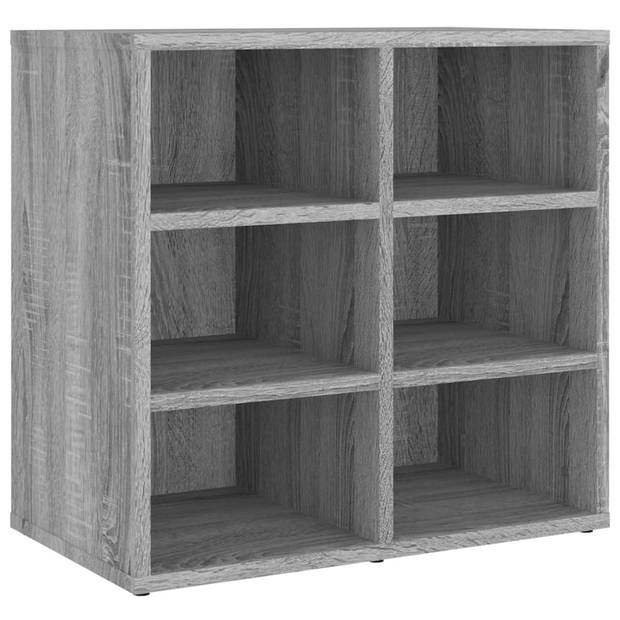 The Living Store Schoenenkast - Grijs Sonoma Eiken - 52.5 x 30 x 50 cm - 2 stuks