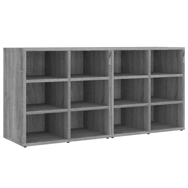 The Living Store Schoenenkast - Grijs Sonoma Eiken - 52.5 x 30 x 50 cm - 2 stuks