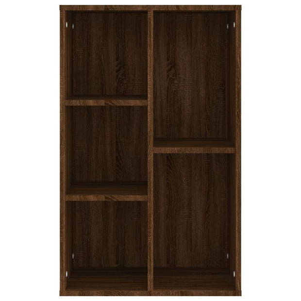 vidaXL Boekenkast/dressoir 50x25x80 cm bewerkt hout bruin eikenkleur