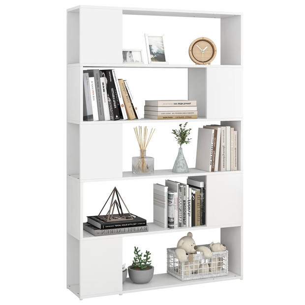 The Living Store Boekenkast Kamerverdeler - 100 x 24 x 155 cm - Wit