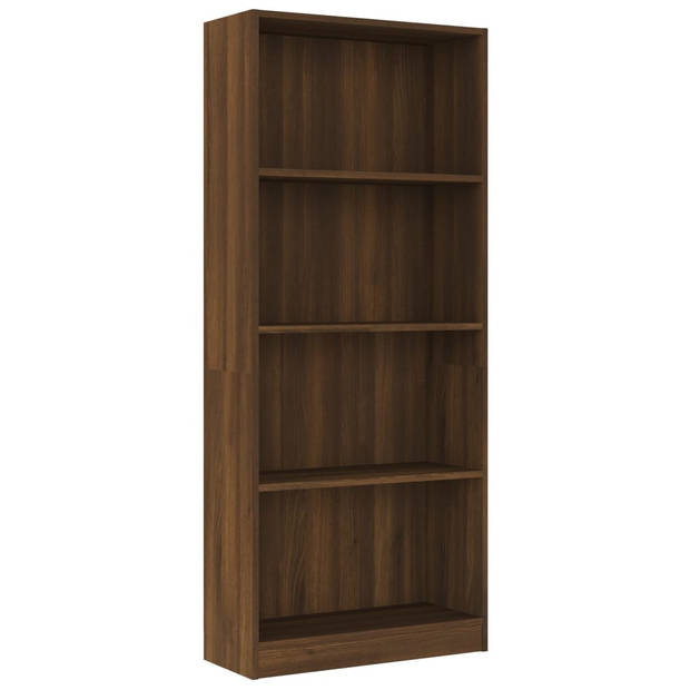 The Living Store Boekenkast - Classic - Meubelen - 60 x 24 x 142 cm - bruineiken