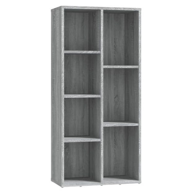 The Living Store Boekenkast Grijs Sonoma Eiken - 50 x 25 x 106 cm - Stevig materiaal