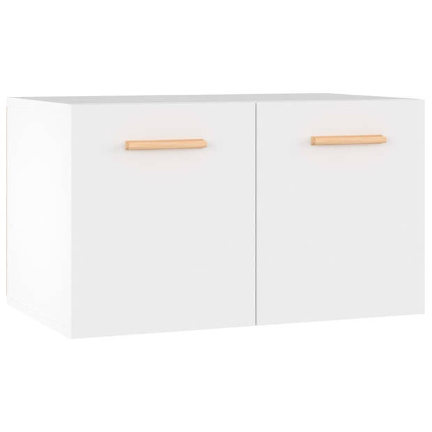 The Living Store Wandkast - naam - Opbergruimte - 60 x 36.5 x 35 cm - Kleur wit