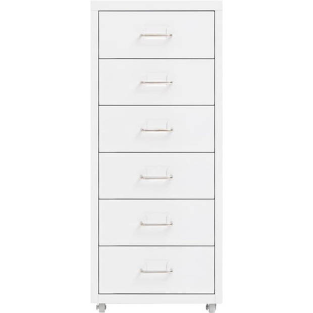 The Living Store Archiefkast - 6 lades - 28 x 41 x 69 cm - Metalen handvatten