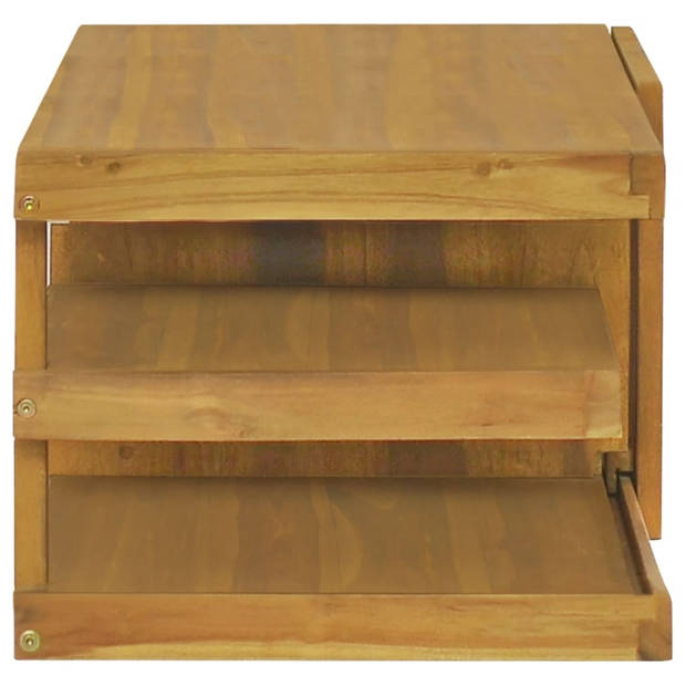 The Living Store Badkamerwandkast 110x40x30 cm massief teakhout - Kast