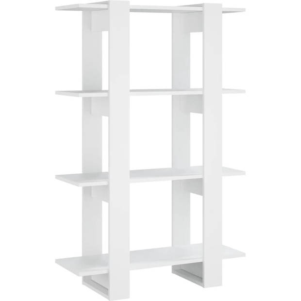 The Living Store Boekenkast - 80 x 30 x 123.5 cm - Wit hout