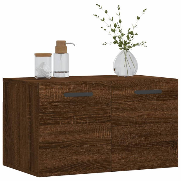 The Living Store Wandkast - 60 x 36.5 x 35 cm - Bruineiken Hout