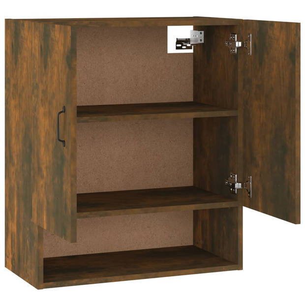 The Living Store Wandkast - Gerookt Eiken - 60x31x70 cm - Stevig - ruim en trendy