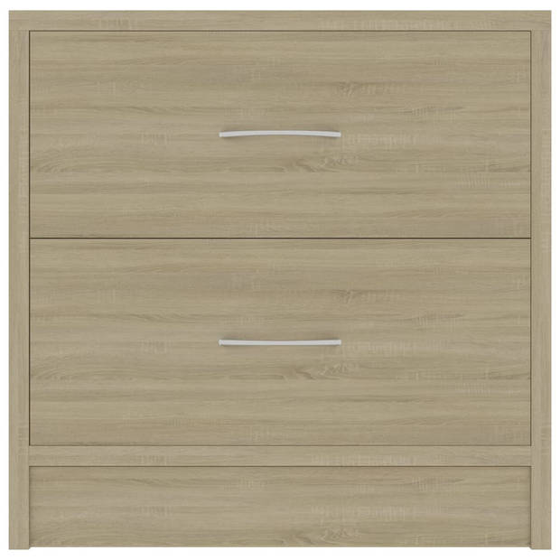 vidaXL Nachtkastjes 2 st 40x30x40 cm bewerkt hout sonoma eikenkleurig