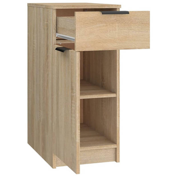 The Living Store Bureaukast - Sonoma eiken - 33.5 x 50 x 75 cm - Meerdere opbergfuncties