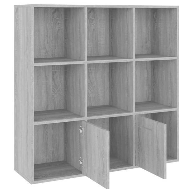 vidaXL Boekenkast 98x30x98 cm grijs sonoma eikenkleurig