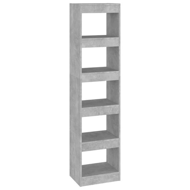 The Living Store Boekenkast Betongrijs 40 x 30 x 166 cm - Bewerkt hout