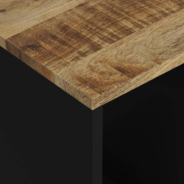 vidaXL Bijzettafel 40x31x46 cm massief mangohout en bewerkt hout