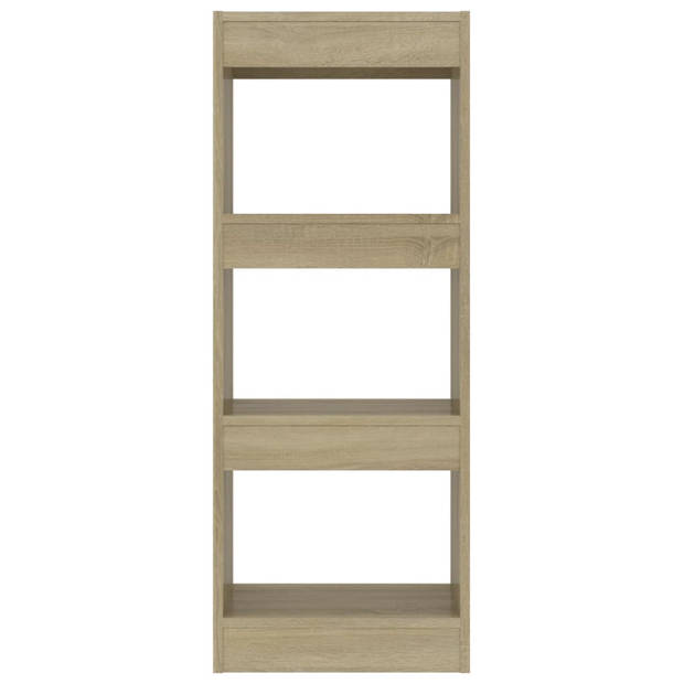 The Living Store Boekenkast Hout Eiken 40x30x103 cm - Decoratief en praktisch - Montage vereist