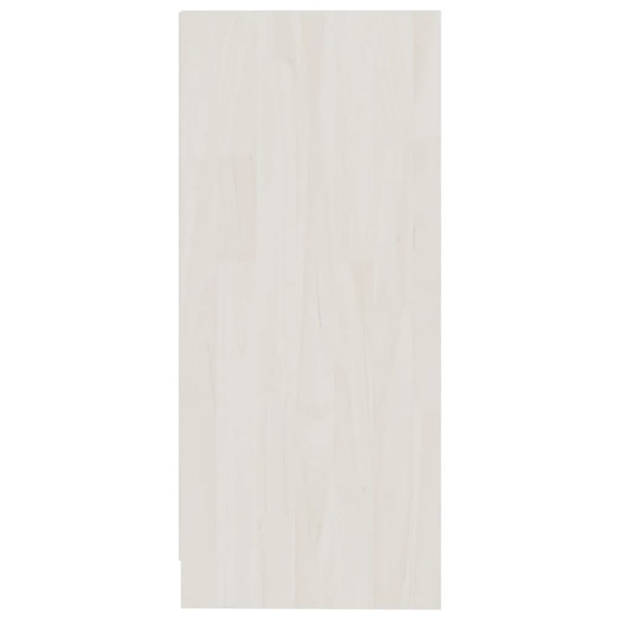 vidaXL Bijzetkast 35,5x33,5x76 cm massief grenenhout wit