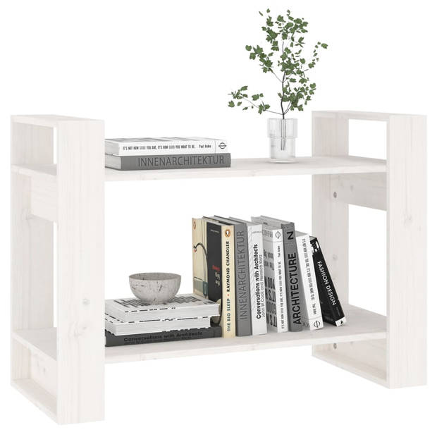 The Living Store Boekenkast Grenenhout - 80 x 35 x 56.5 cm - Wit