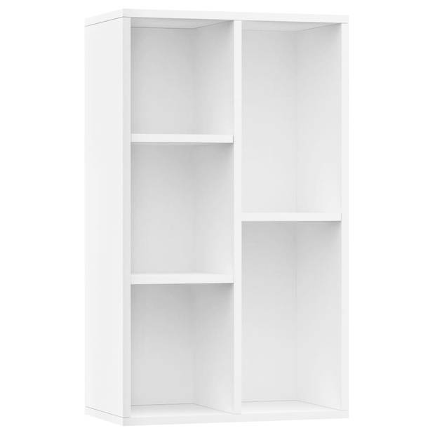 The Living Store Boekenkast - 50 x 25 x 80 cm - Wit - Spaanplaat