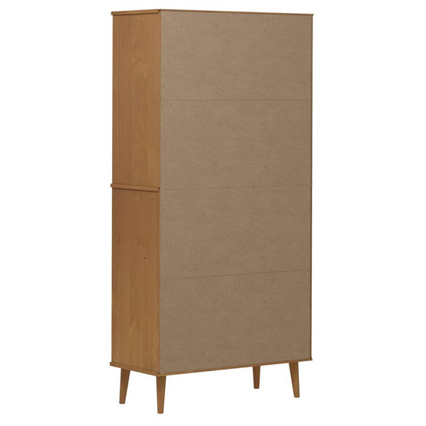 vidaXL Boekenkast MOLDE 85x35x170,5 cm massief grenenhout bruin