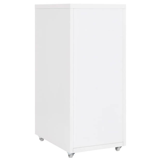 The Living Store Archiefkast - 28 x 41 x 69 cm - 5 lades - Wit - Metaal