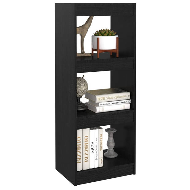 The Living Store Boekenkast - Grenenhout - 40 x 30 x 103.5 cm - Zwart